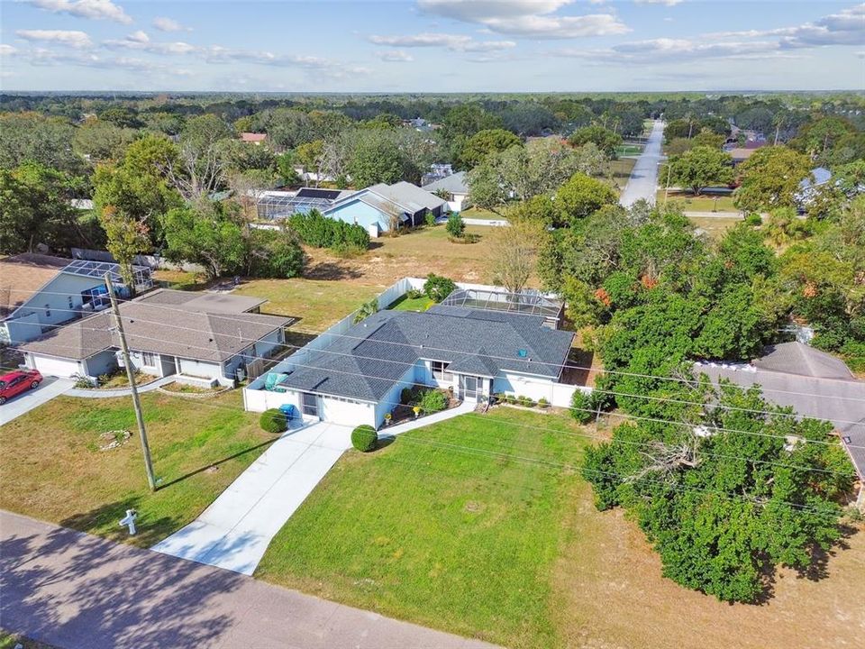 Aerial view of house