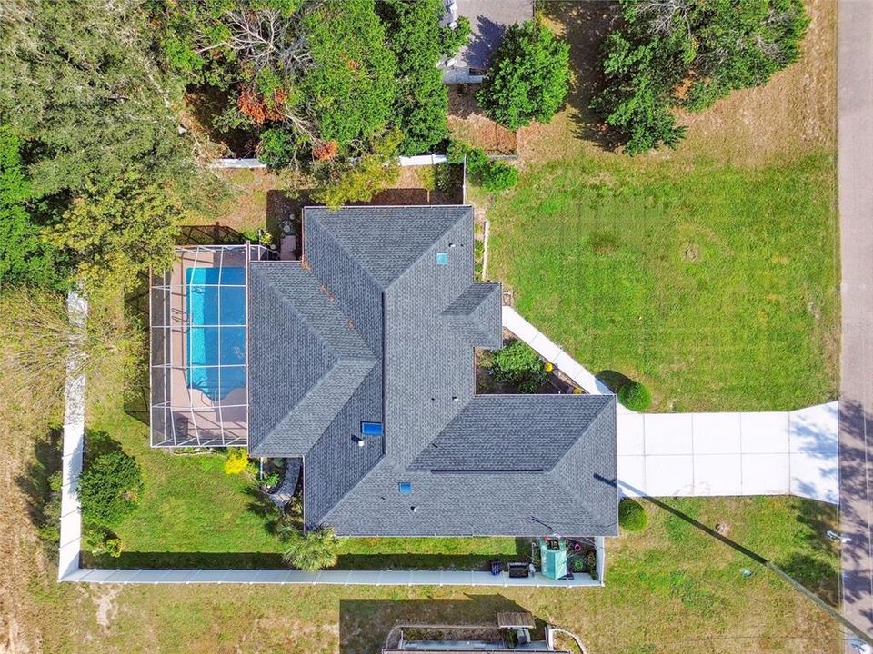 Aerial view of house