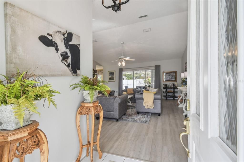 Entryway & living room