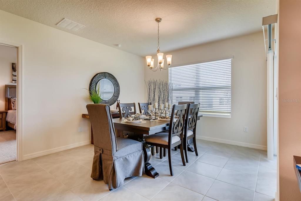 Stock photo of dining room.