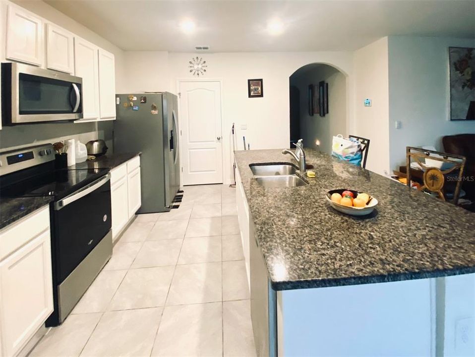 Kitchen island of actual house.