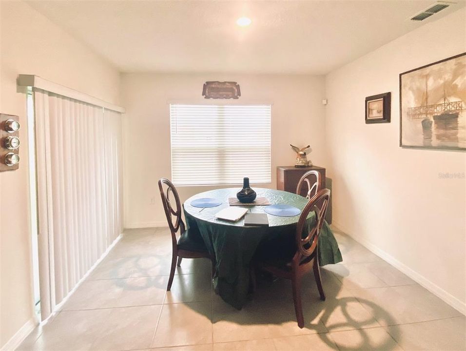 Dining room of actual house.