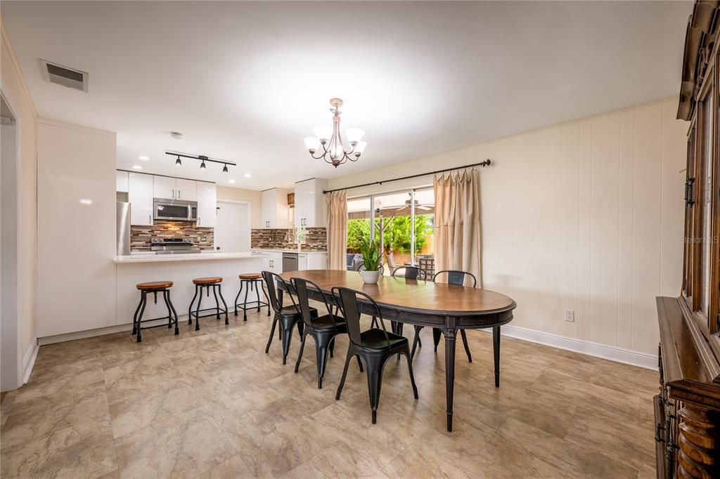 DINING AREA/KITCHEN.