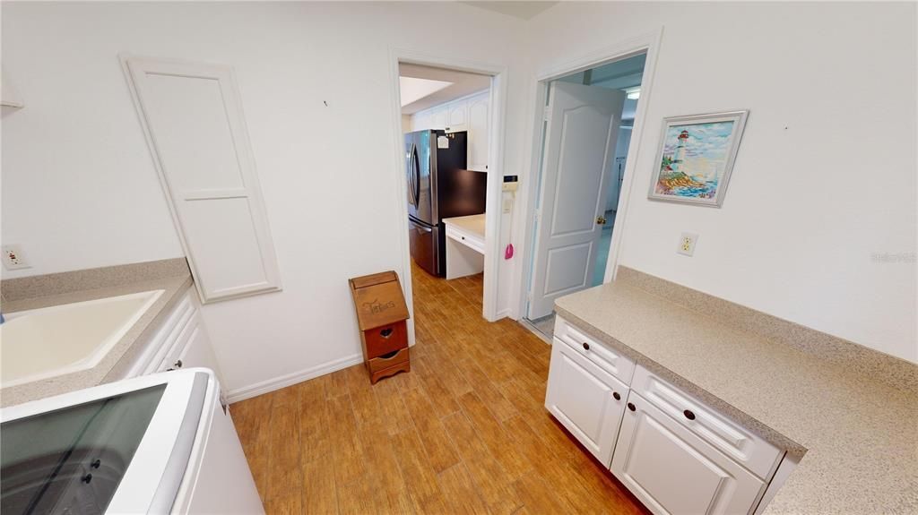 Laundry room off kitchen