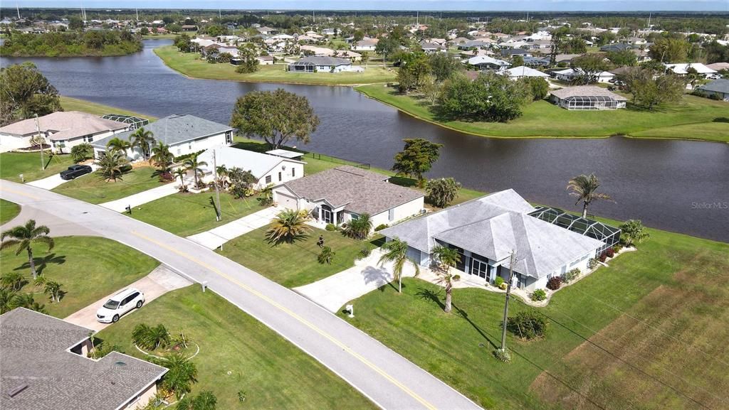 Aerial front view of home