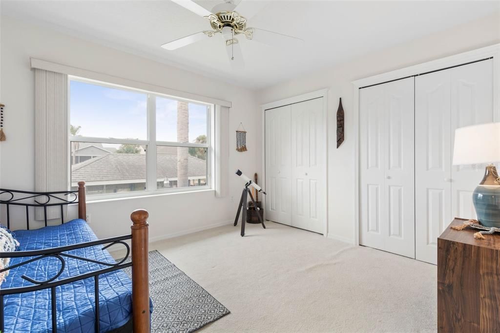 Guest Bedroom with double closets.