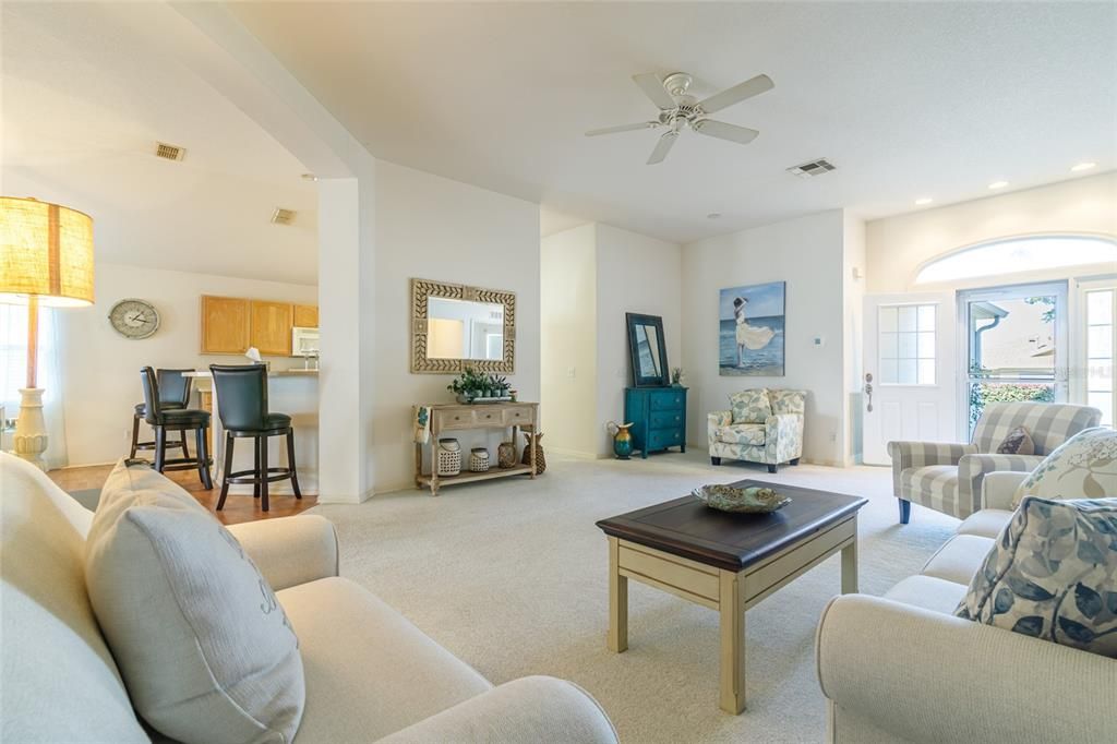 LIVING ROOM LOOKING INTO KITCHEN