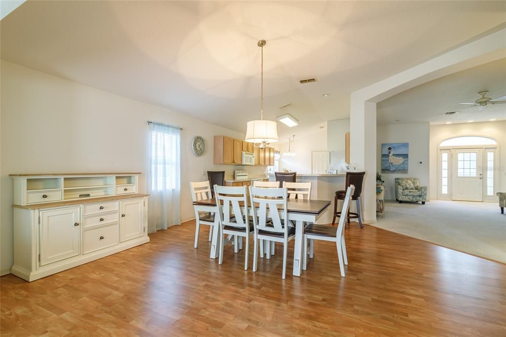 DINING ROOM LOOKING INTO KITCHEN