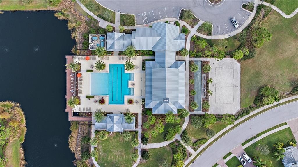 Aerial Community Ammenity Center - Sand Volleyball Court