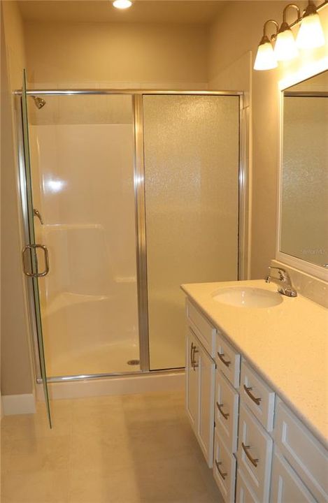 Master shower with seating