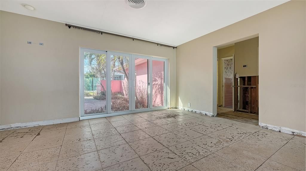 Living Room overlooking the courtyard entry.