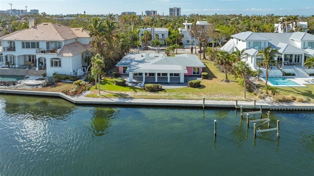 The aerial of the home from the rear.