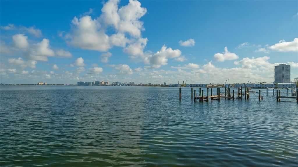 Direct bayfront with City of Sarasota views.