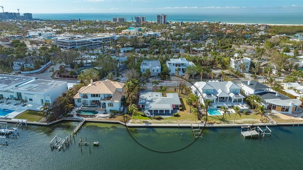 The aerial of the home from the rear.