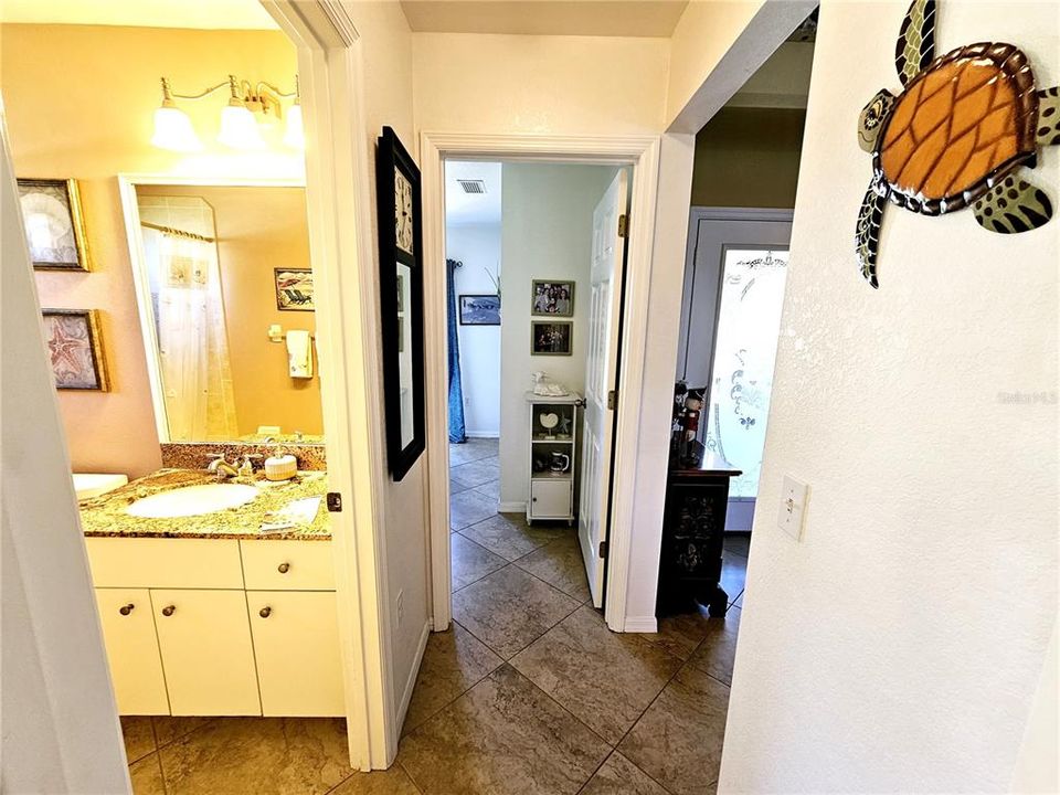 Hallway to guest bath & guest bedroom