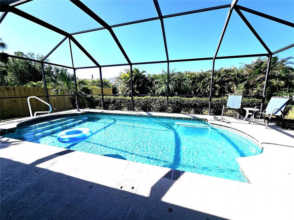 Screened pool area