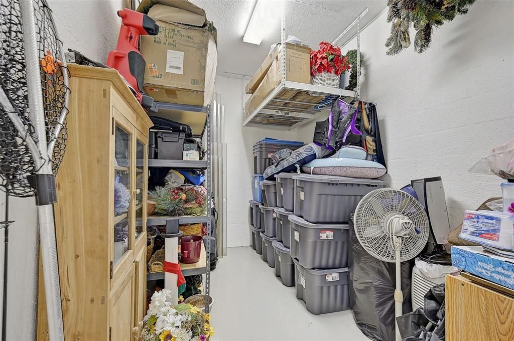 Storage Room Built In The Garage, doesn't take up any room for the three car garage parking