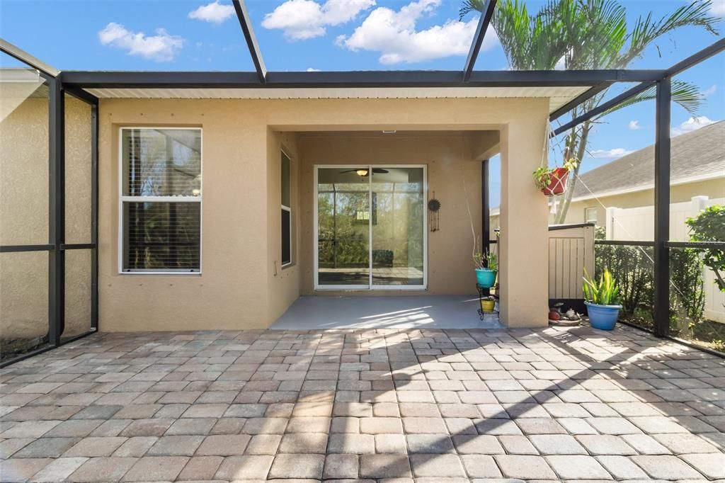 Screened in back patio