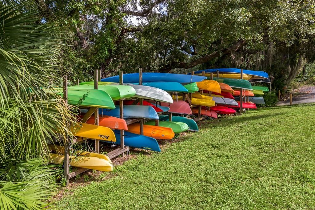 Canoe & Kayak Storage for residents