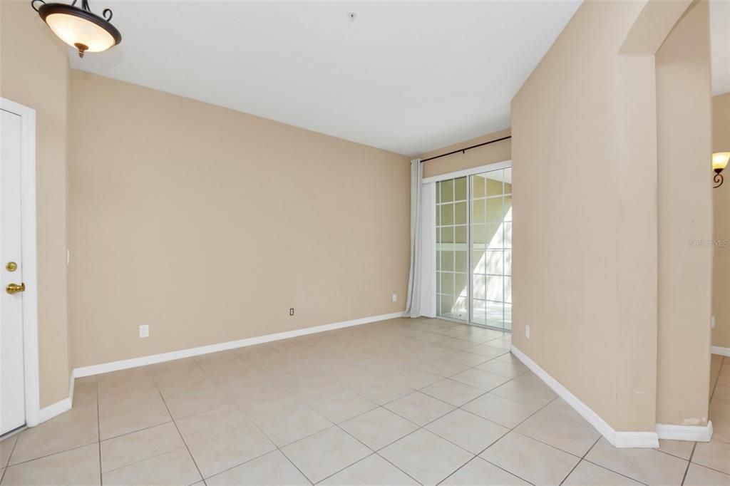 Living room - view to sliding glass doors leading to patio