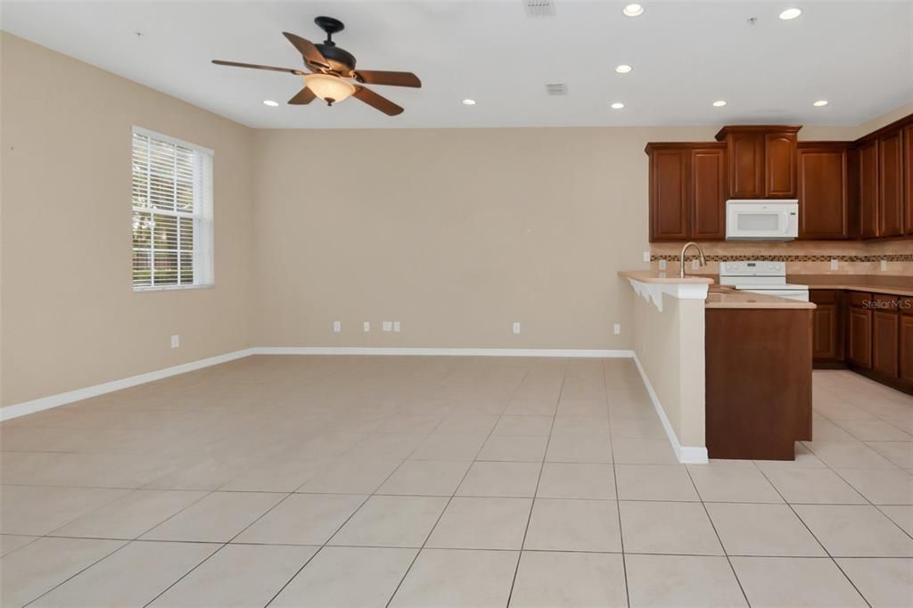 Family room - open kitchen