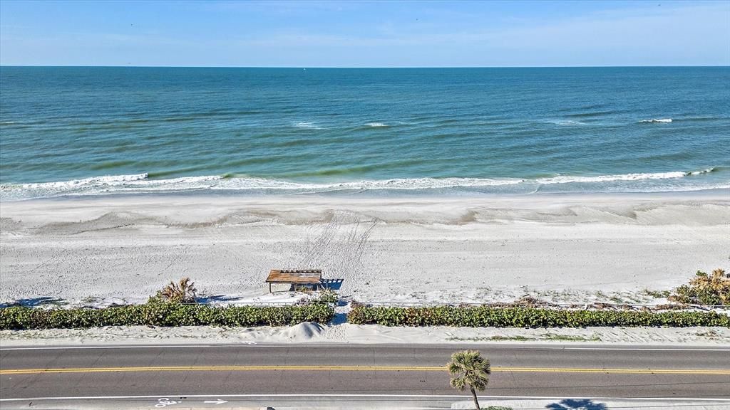 Private community gulf beach access directly across from Twin Shores Blvd entrance.