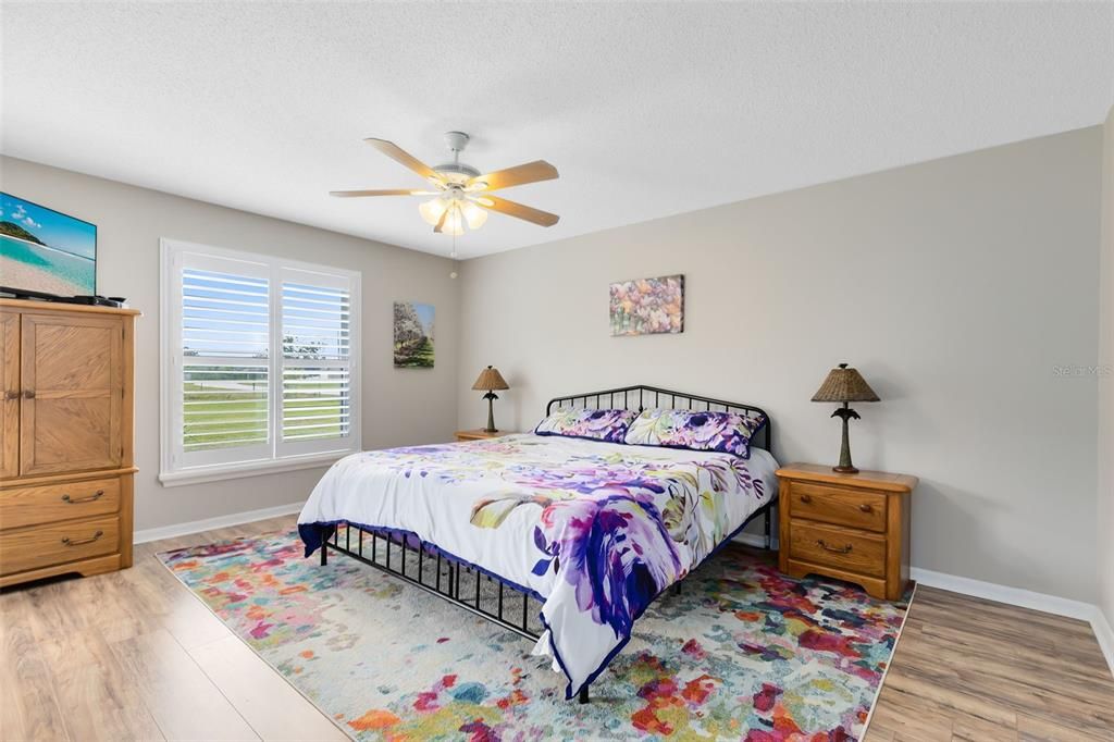 Primary suite with plantation shutters