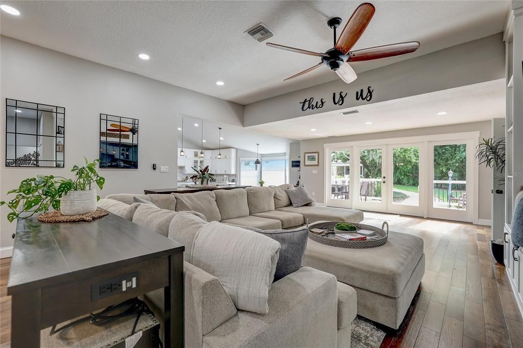 Family room in main house