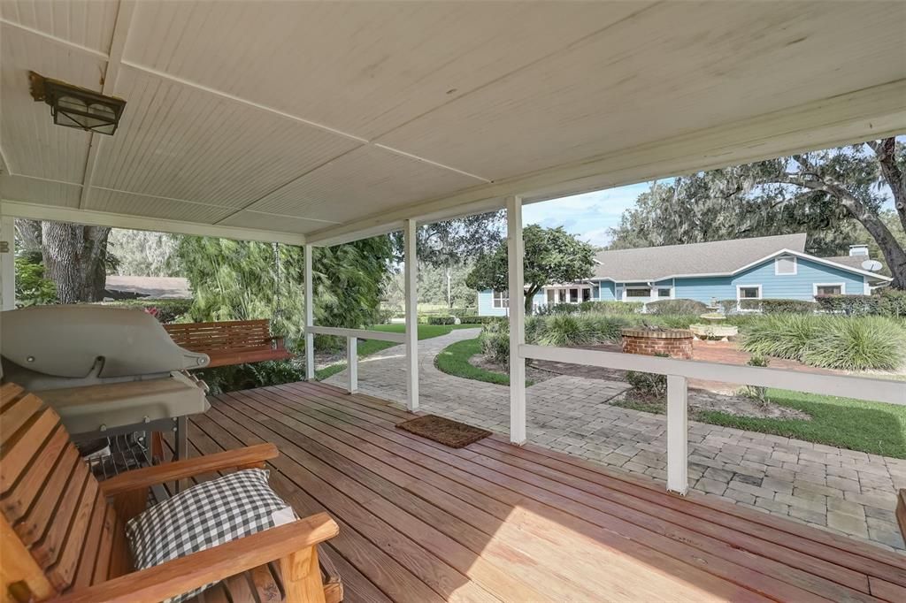 Porch behind the house