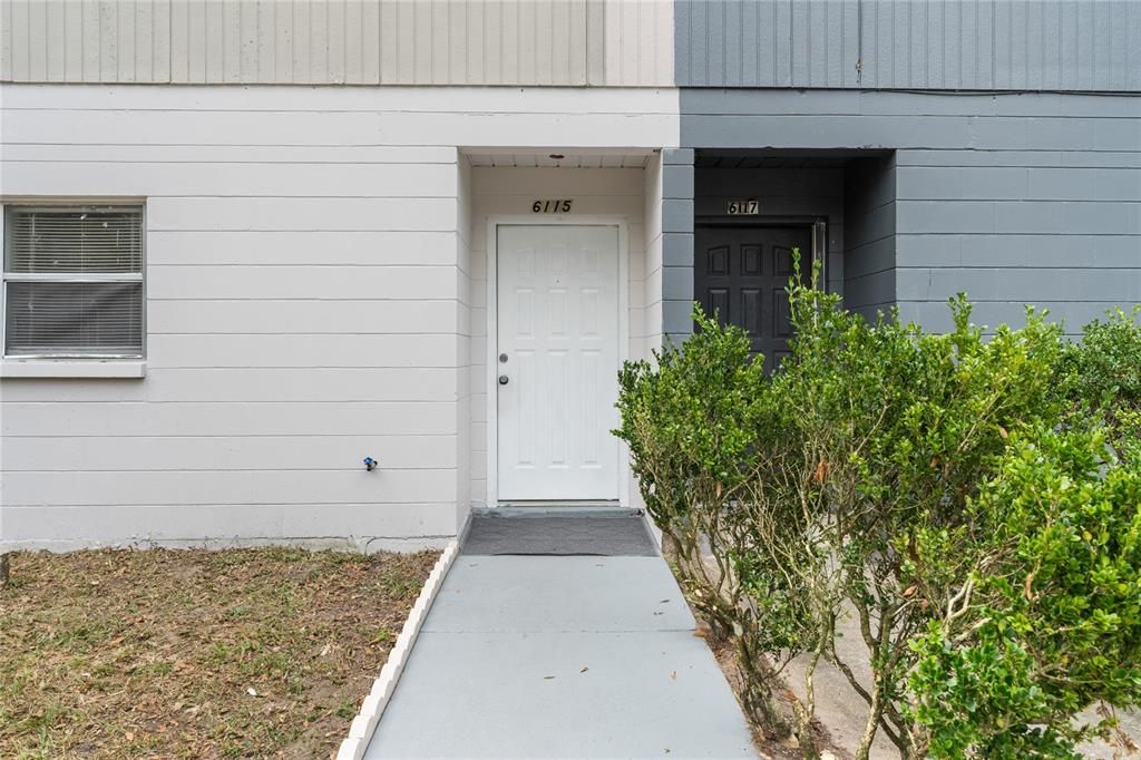 Front door & walkway