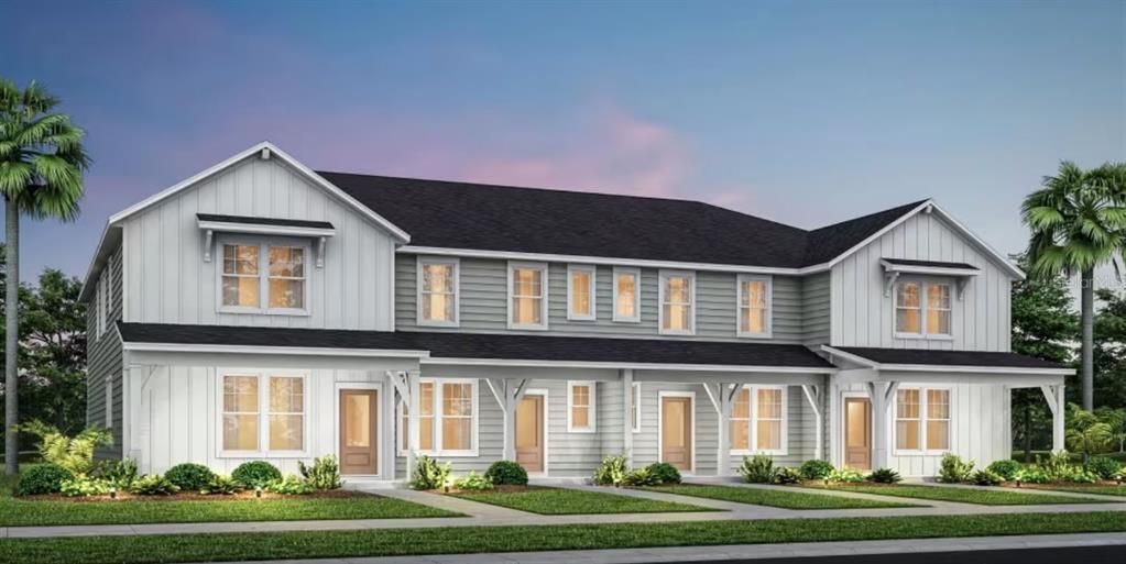 Exterior Design. Artistic rendering for this new construction home. Pictures are for illustrative purposes only. Elevations, colors and options may vary.