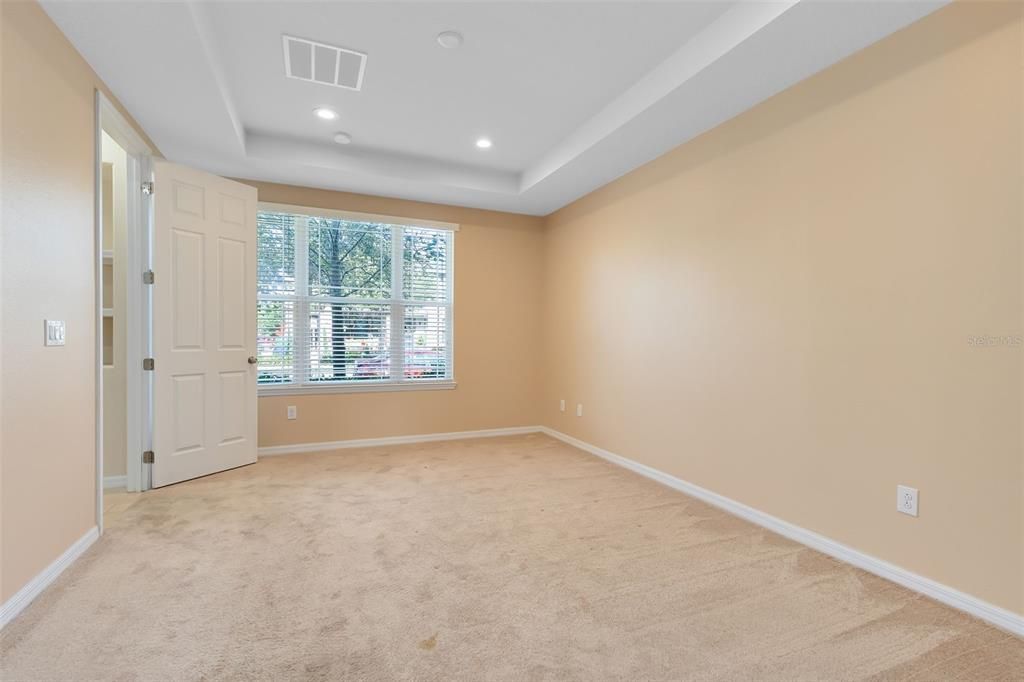 Primary bedroom/ 1st floor/ tray ceiling