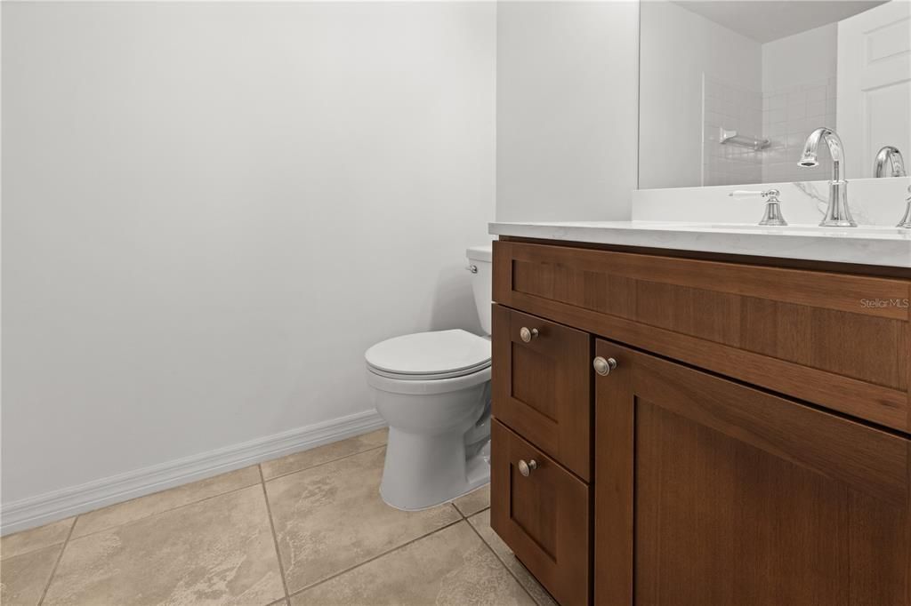 MAIN BATHROOM HAS BEEN UPDATED WITH NEW VANITY