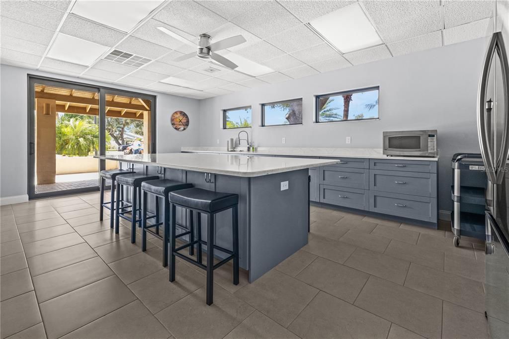 CLUBHOUSE KITCHEN HAS NEW CABINETRY AND COUNTERS