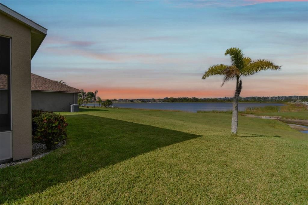 Sunset backyard view