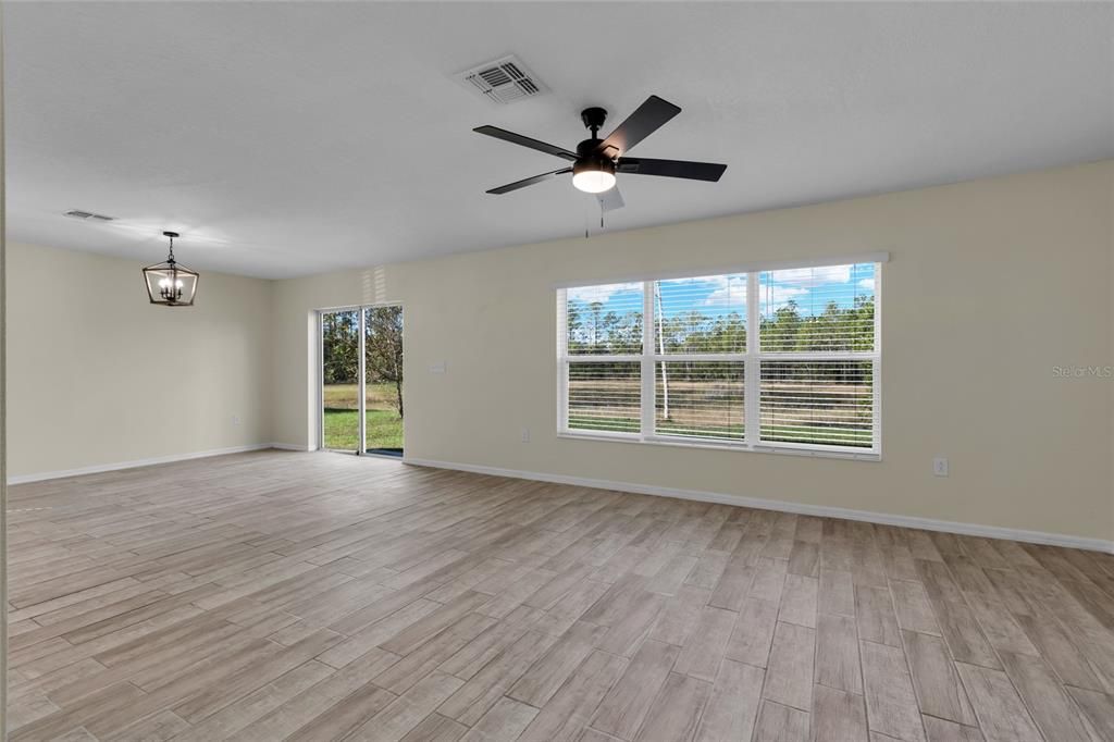 Open concept dining room