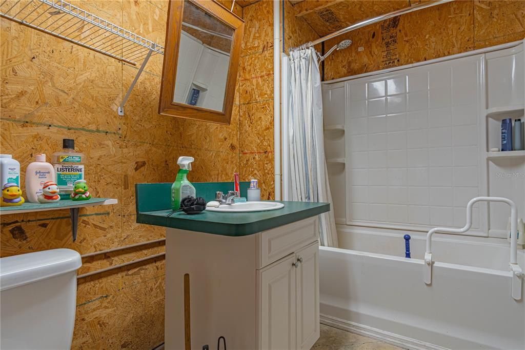 Bath in Garage…Doubles as Safe Room.