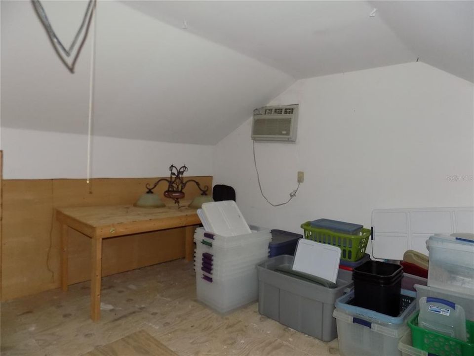 Loft area in detached garage