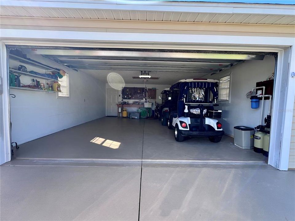 Oversized garage from outside