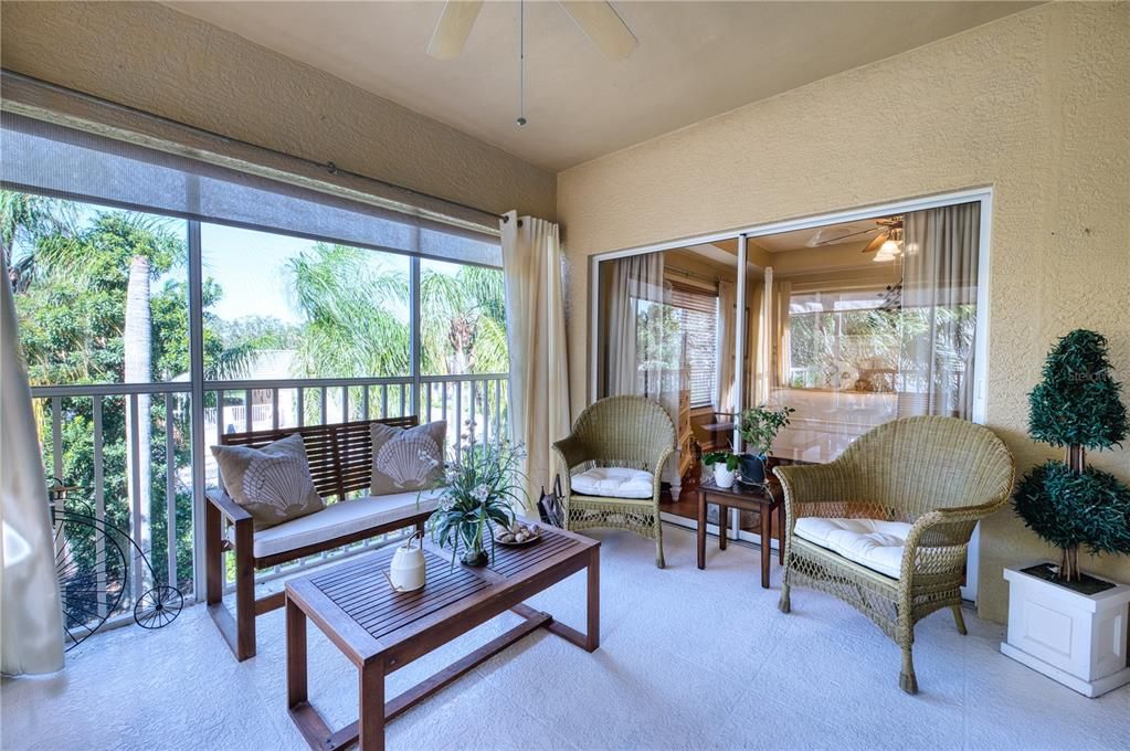 Screened In Patio with Rare Pool View