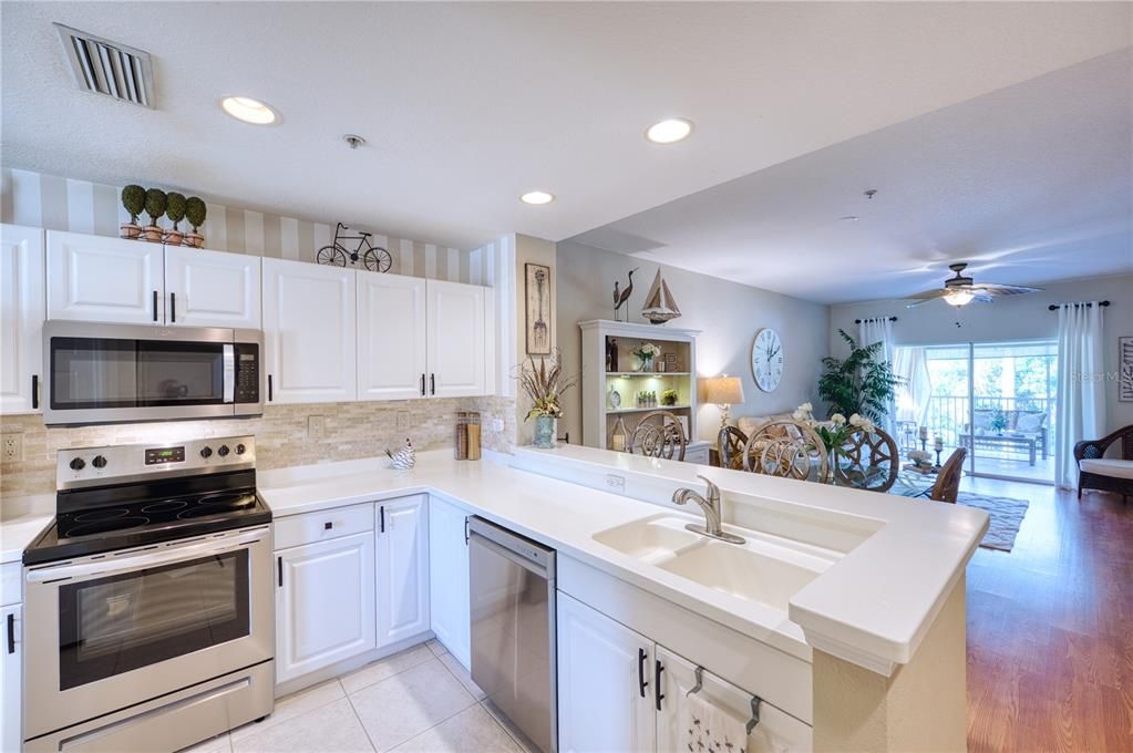 Kitchen with Bar Top Seating