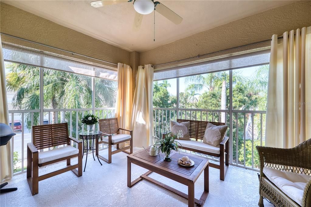 Screened In Patio with Rare Pool View