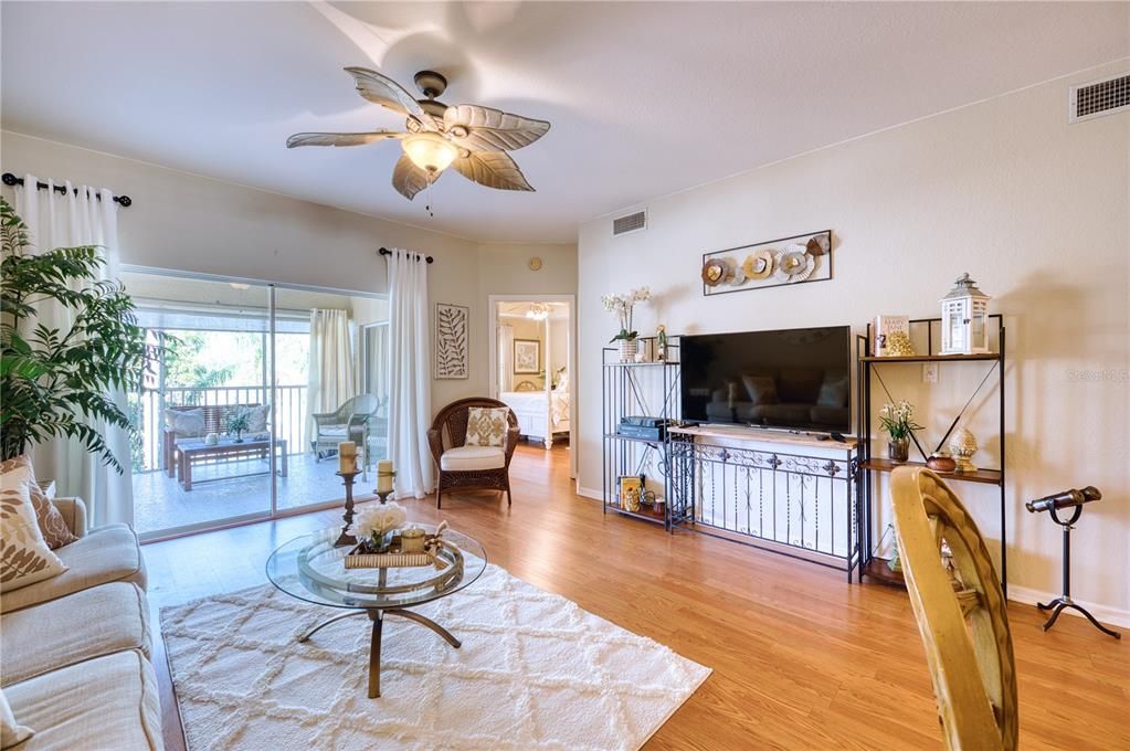 Living Room with Primary Suite entrance