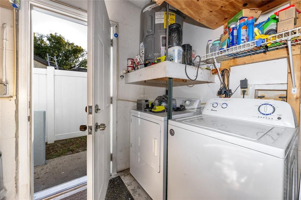 Laundry  in the garage