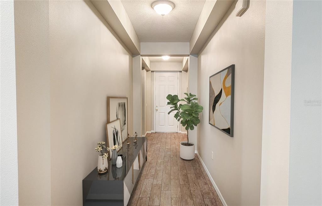 Virtually Staged hallway