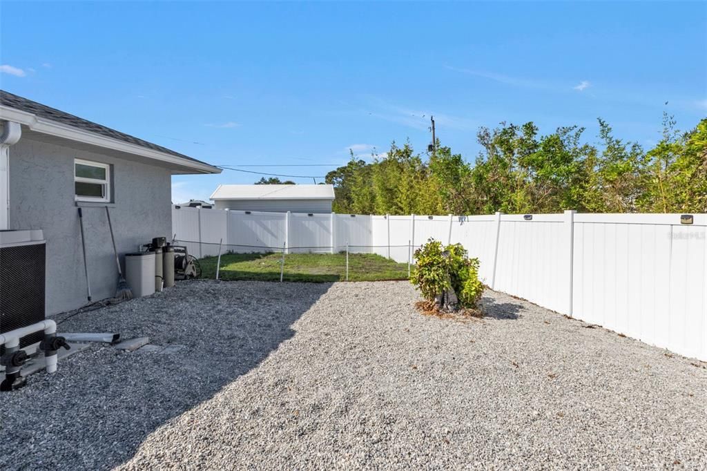 Shed on left corner of property