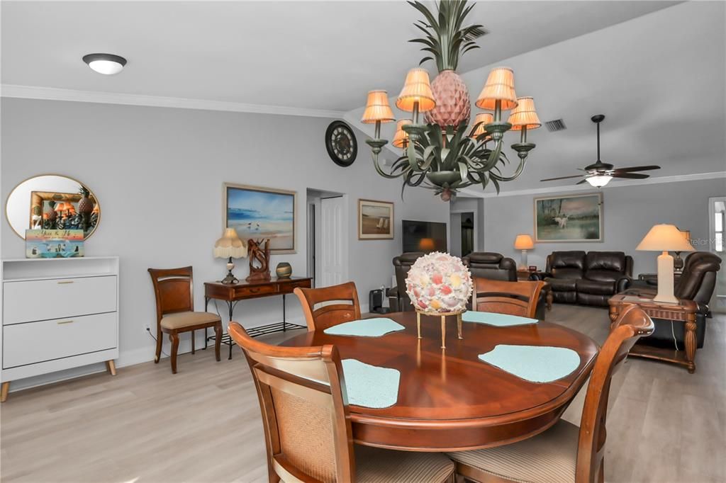 Kitchen with sliding glass door to pool and lanai area