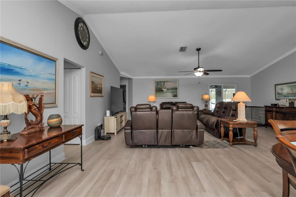 Eat-in area in kitchen and built-in cabinets/pantry