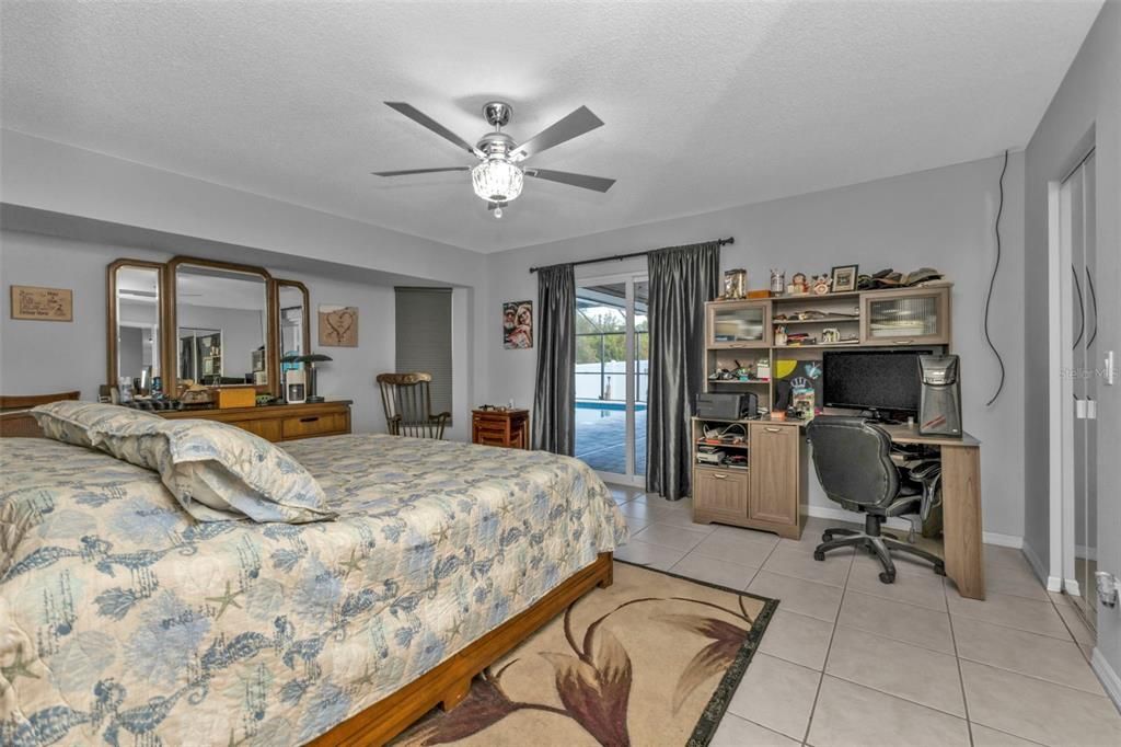 Lanai with view of third bathroom