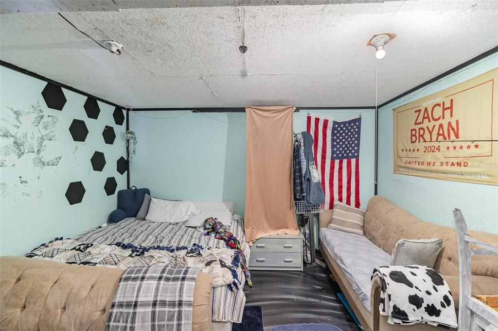 Storage Area/Bedroom in Detached Garage